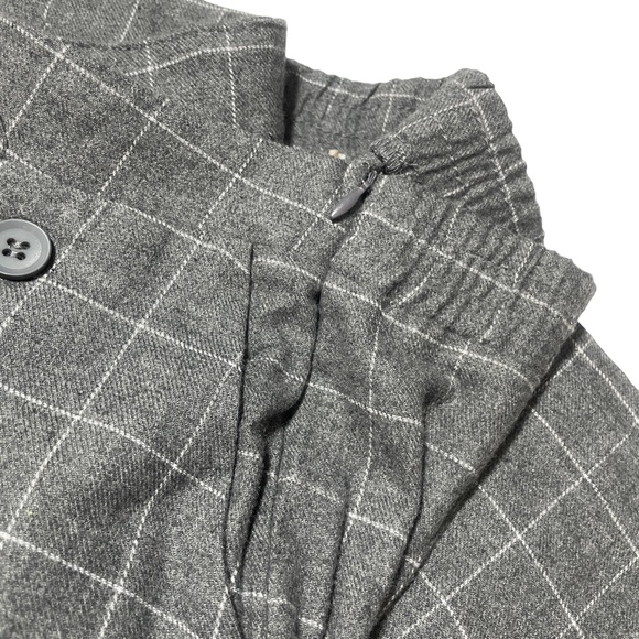 Belle Poque Elegant Retro XL Grey Plaid Flannel Feel Pants - Picture 2 of 9